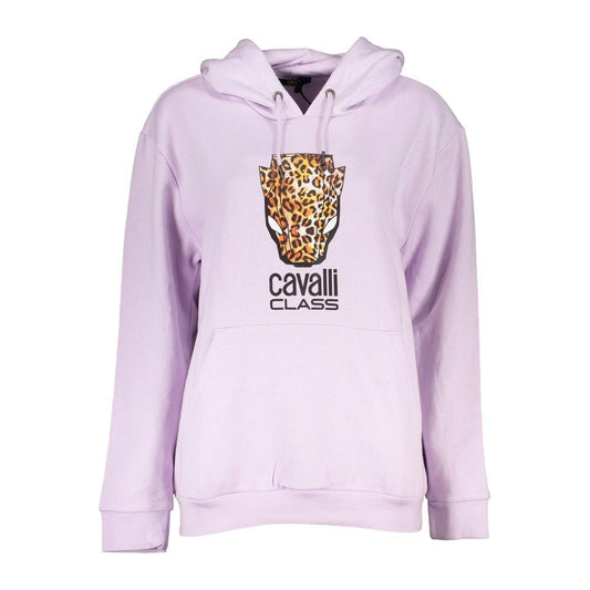 Cavalli Class Purple Cotton Sweater Cavalli Class