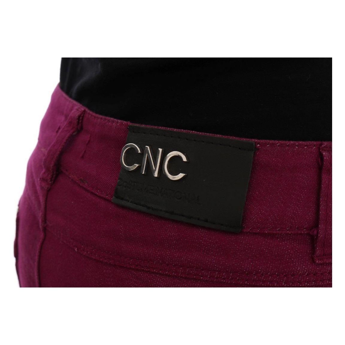 Costume National Elegant Purple Super Slim Jeans Costume National