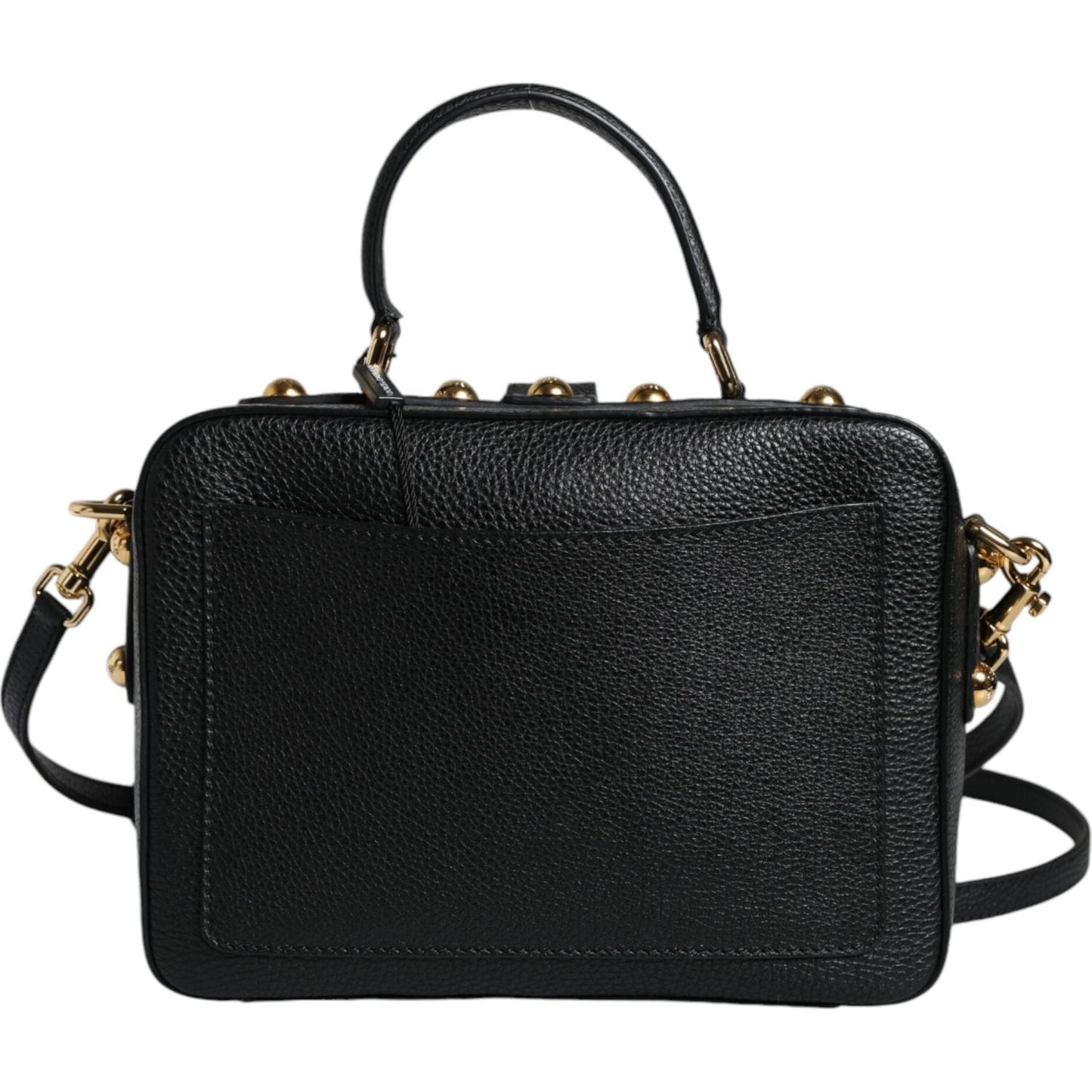 Dolce & Gabbana Black Calfskin Leather Welcome Handbag Bag Dolce & Gabbana