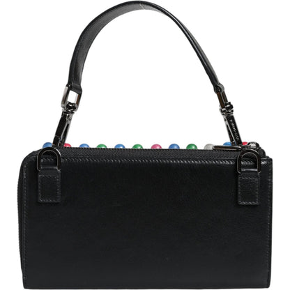 Dolce & Gabbana Black Leather Lighted Top Handle Handbag Bag Dolce & Gabbana