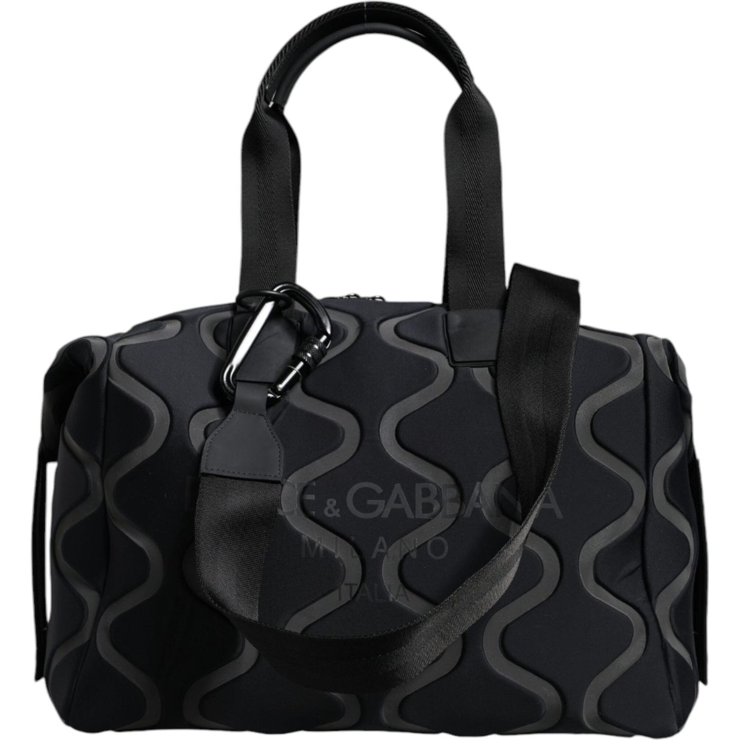 Dolce & Gabbana Black Neoprene Logo Sport Gym Duffel Shoulder Bag Dolce & Gabbana