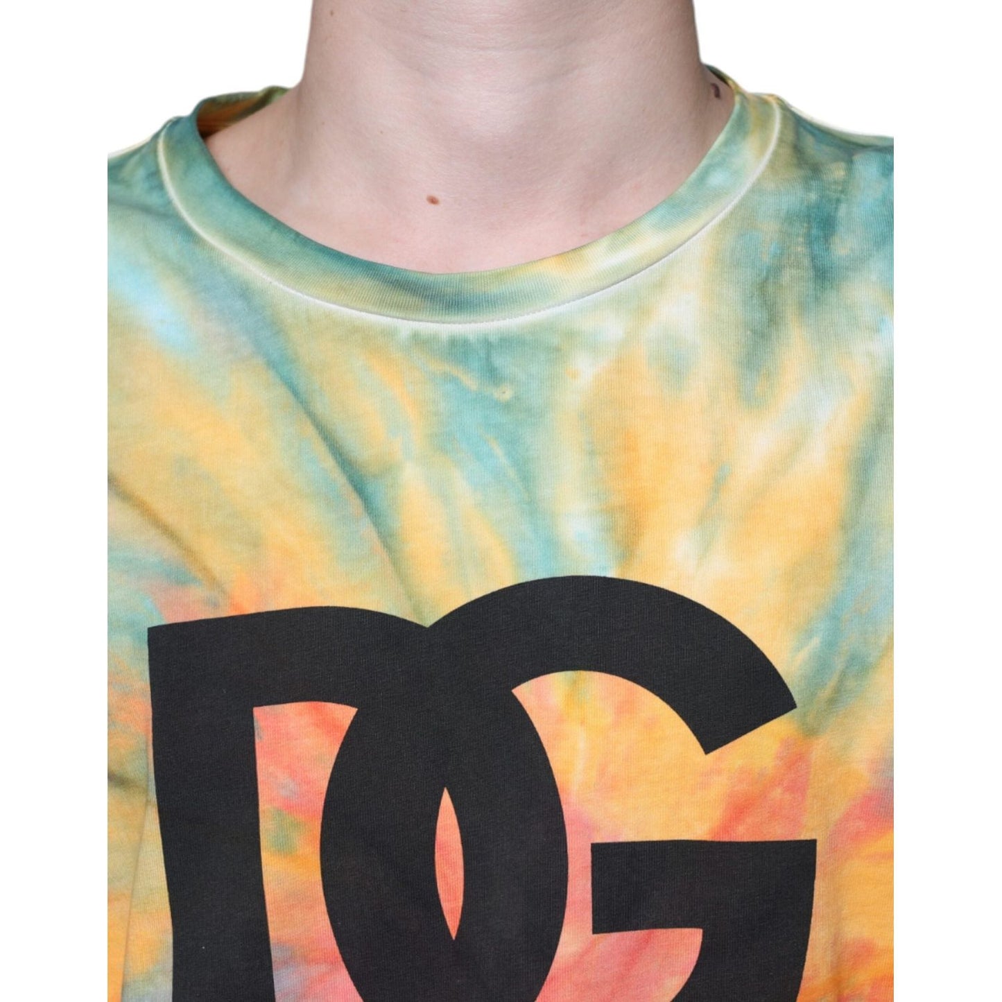 Dolce & Gabbana Multicolor Tie-Dye Logo Cotton T-shirt Dolce & Gabbana