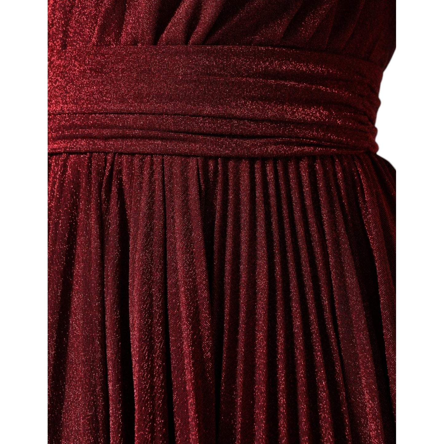 Dolce & Gabbana Red One Shoulder Pleated A-line Mini Dress Dolce & Gabbana