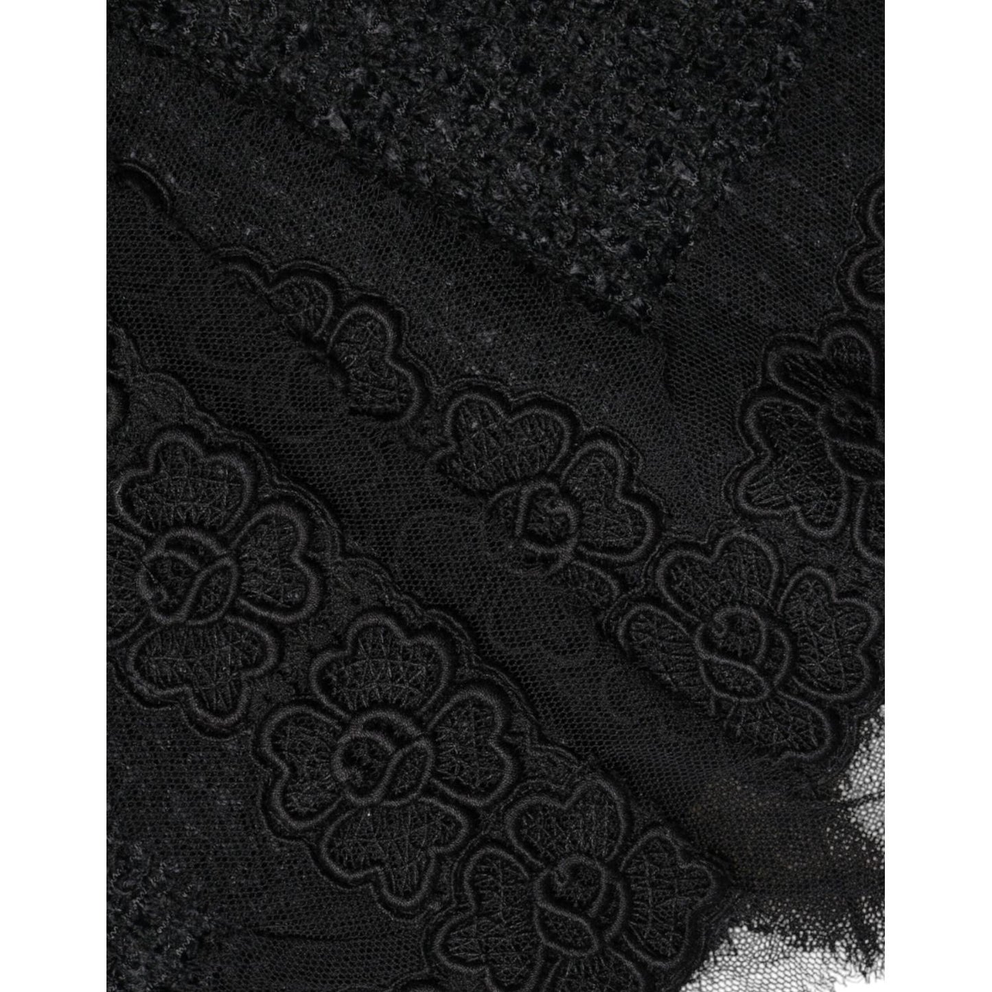 Dolce & Gabbana Black Virgin Wool Pencil Cut Midi Skirt Dolce & Gabbana