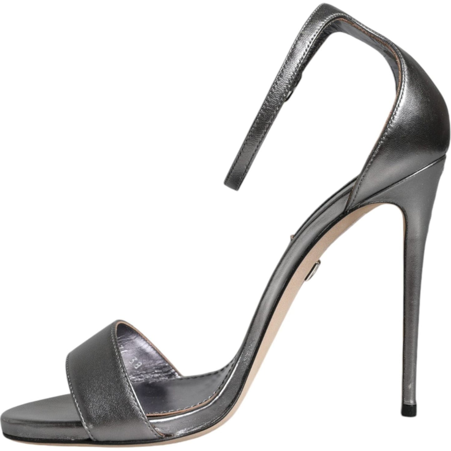 Dolce & Gabbana Silver KEIRA Heels Ankle Strap Sandals Shoes Dolce & Gabbana