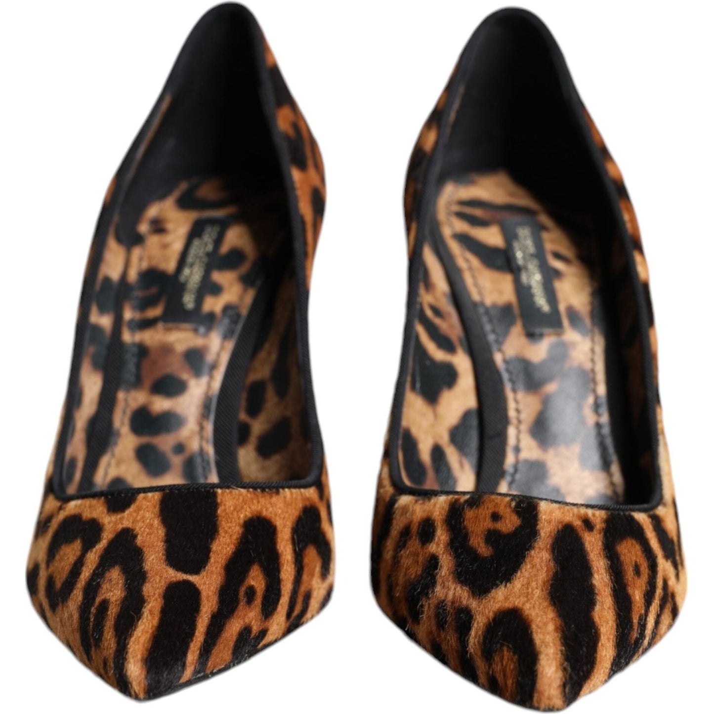 Dolce & Gabbana Brown Leopard Calf Hair Heels Pumps Shoes Dolce & Gabbana