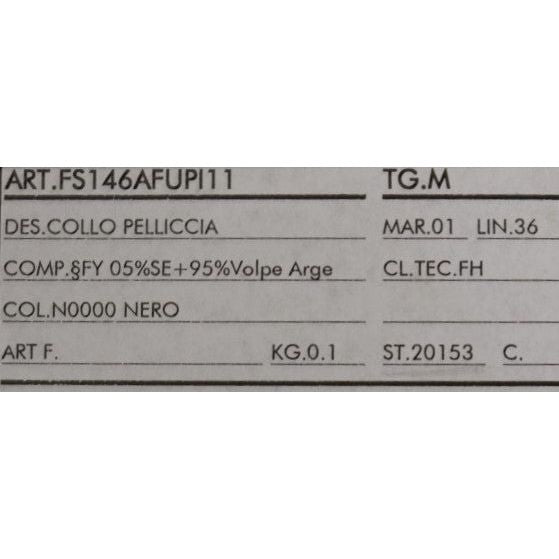 优雅黑色银狐毛围巾