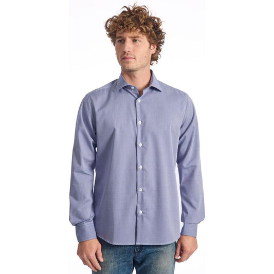 Baldinini Trend Blue Cotton Shirt Baldinini Trend