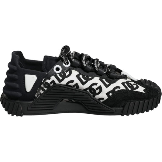 Dolce & Gabbana Black Logo Lace Up Low Top NS1 Sneakers Shoes Dolce & Gabbana