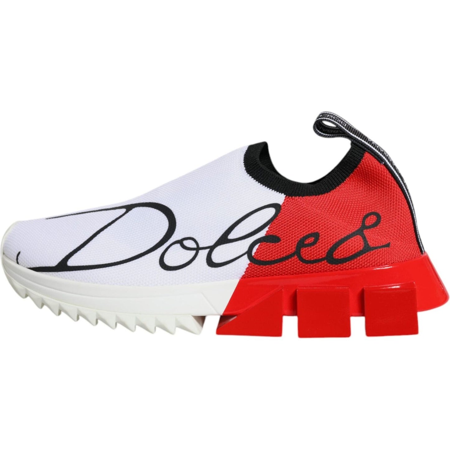 Dolce & Gabbana White Red Low Top Sorrento Men Sneakers Shoes Dolce & Gabbana