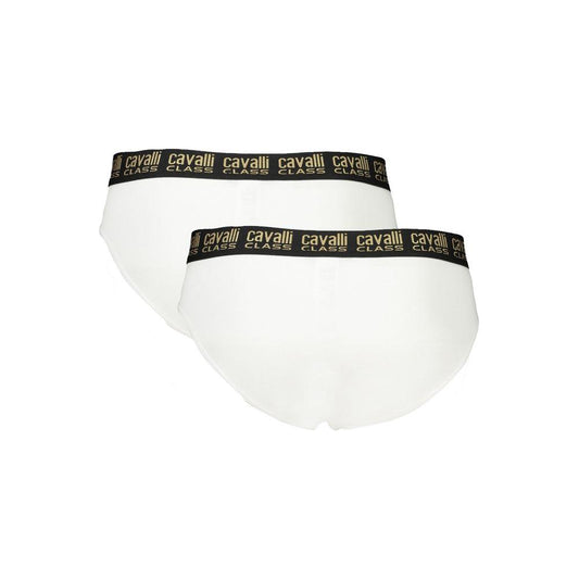 Cavalli Class White Cotton Underwear Cavalli Class