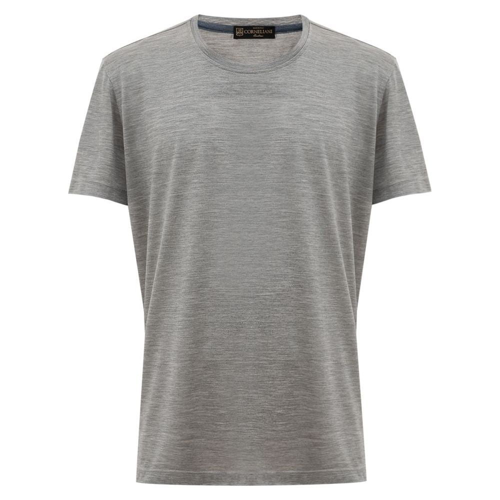 Corneliani Gray Silk T-Shirt Corneliani