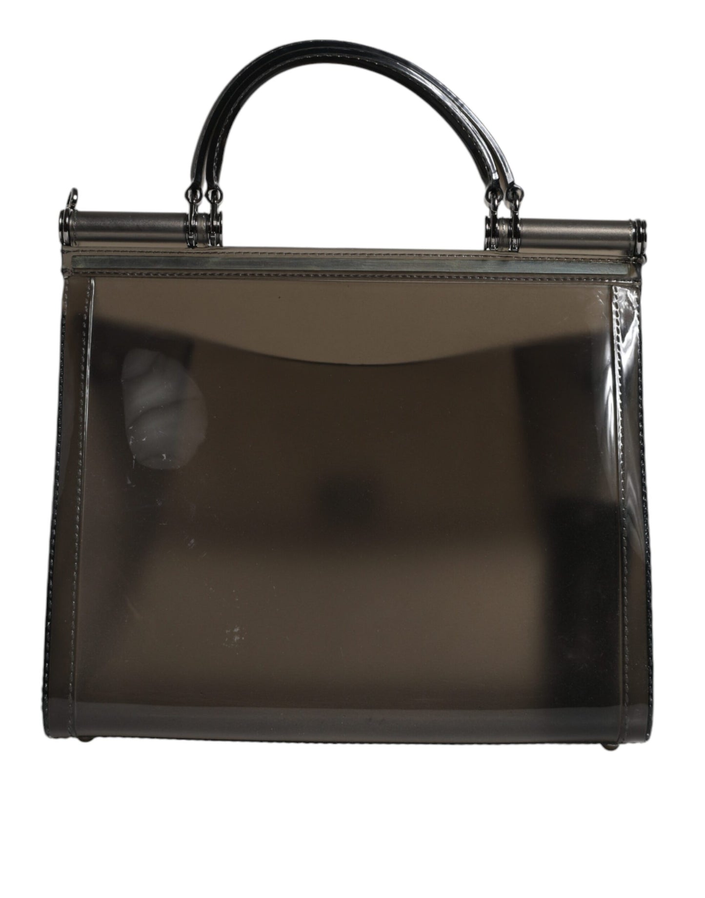 Dolce & Gabbana Black PVC SICILY Logo Tote Top Handle Bag Dolce & Gabbana