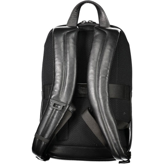 Piquadro Black Leather Backpack Piquadro