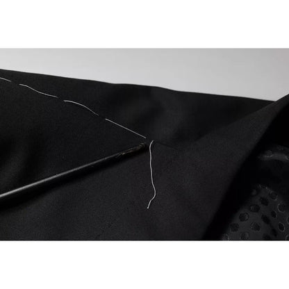 Dolce & Gabbana Black Wool Single Breasted Men Coat Blazer