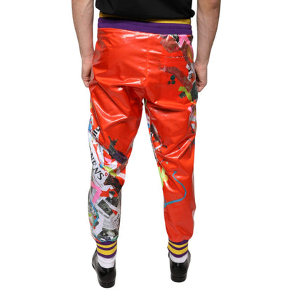 Dolce & Gabbana Multicolor Printed Jogger Sweatpants Pants