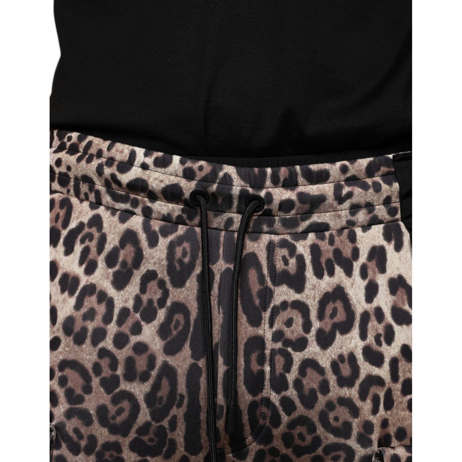 Dolce & Gabbana Brown Leopard Polyester Jogger Pants