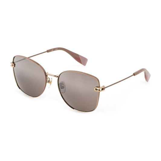 Furla Brown Metal Sunglasses Furla