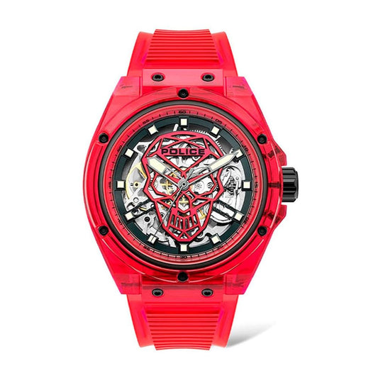 Police Red Resin Watch Police