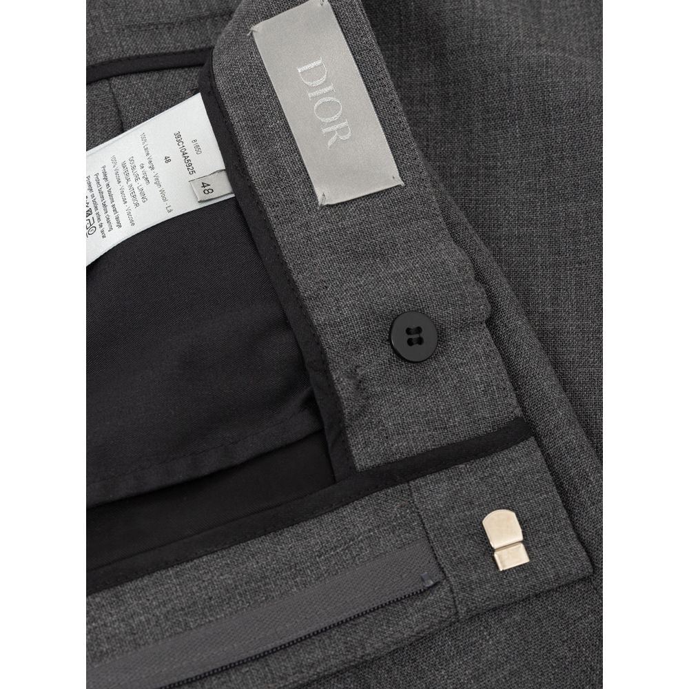 Dior Gray Wool Vergine Jeans & Pant Dior