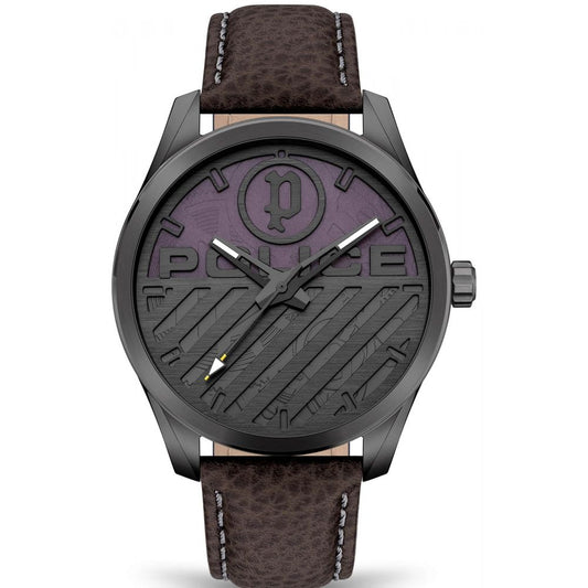 Police Brown Leather Watch