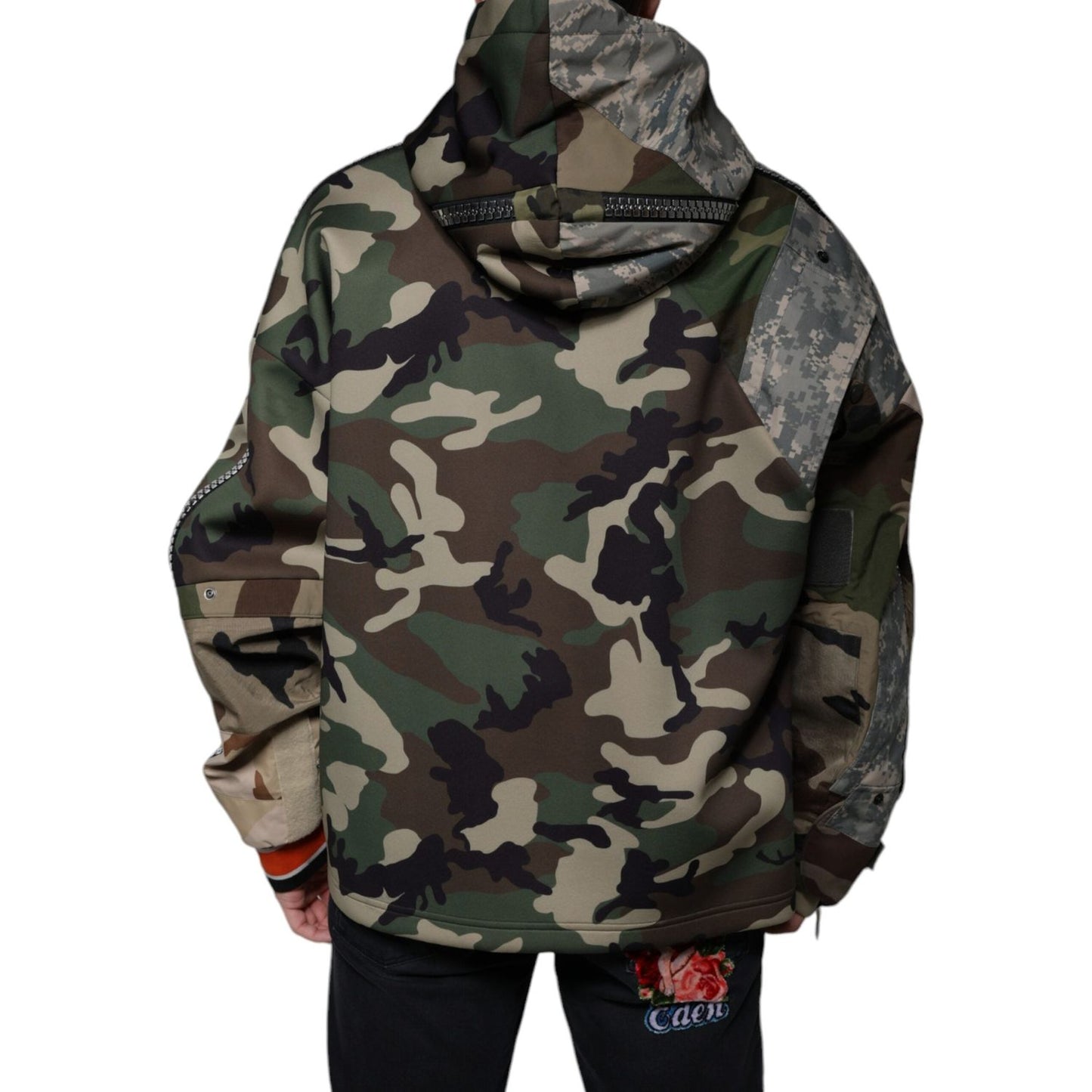 Dolce & Gabbana Multicolor Camouflage Hooded Sweatshirt Sweater Dolce & Gabbana