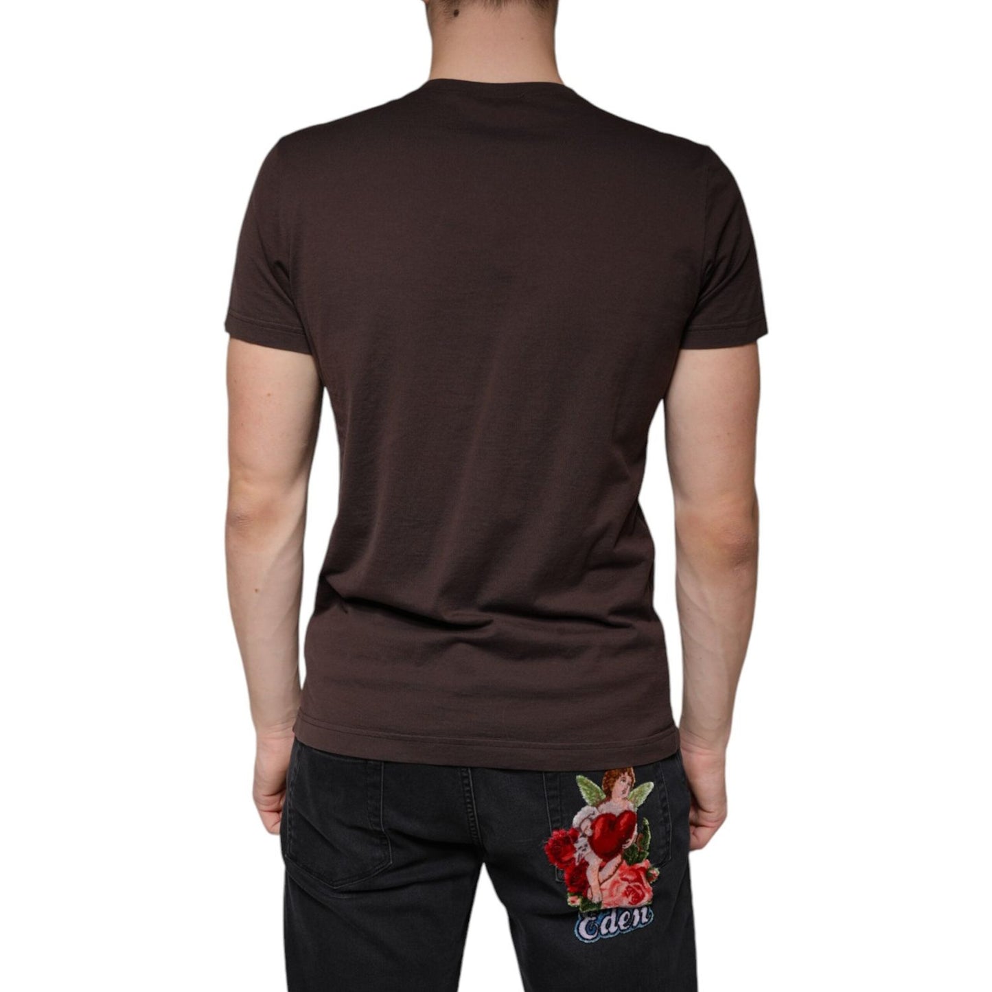 Dolce & Gabbana Brown New Year 2015 Cotton Crew Neck T-shirt Dolce & Gabbana