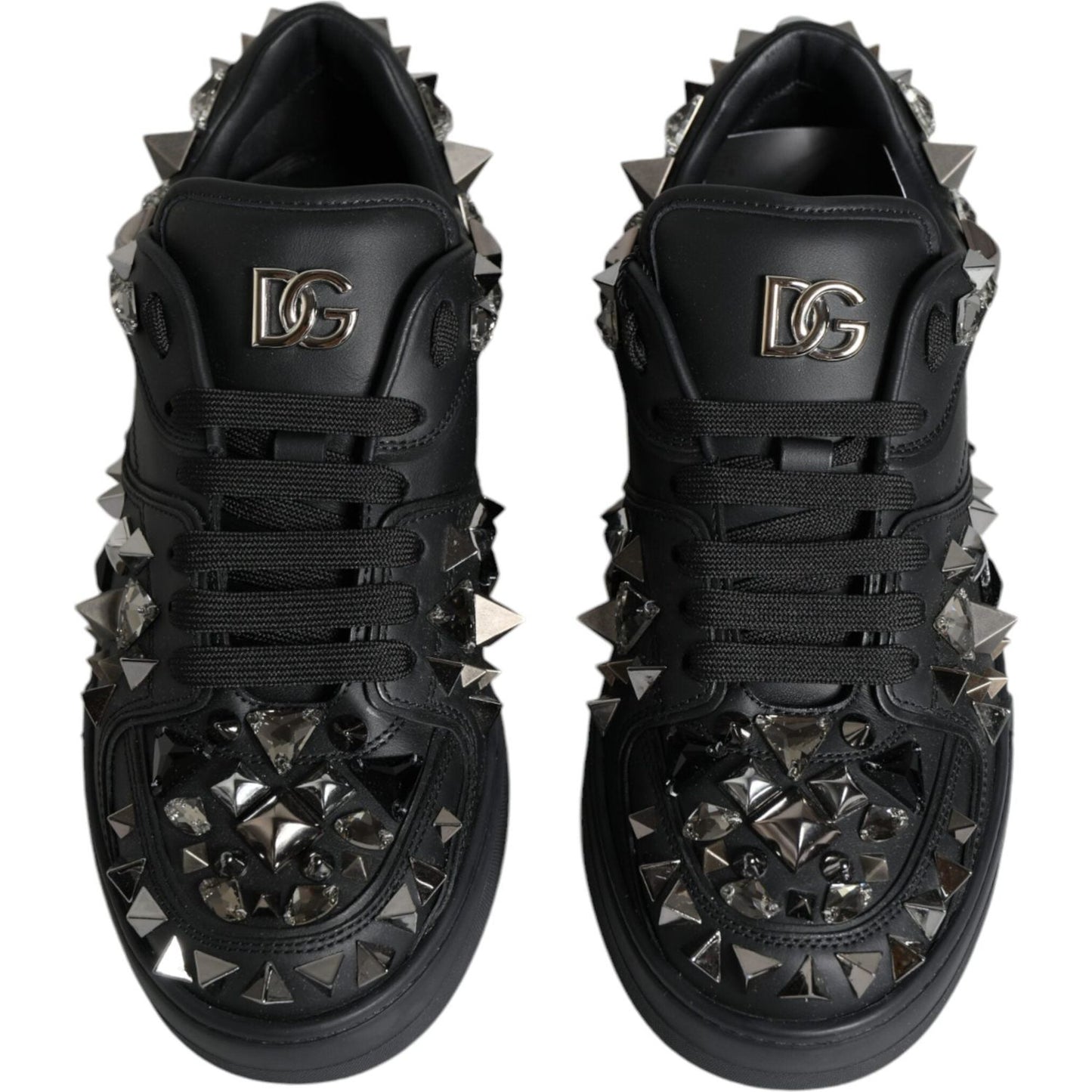 Dolce & Gabbana Black Studded Low Top Men Sneakers Shoes Dolce & Gabbana