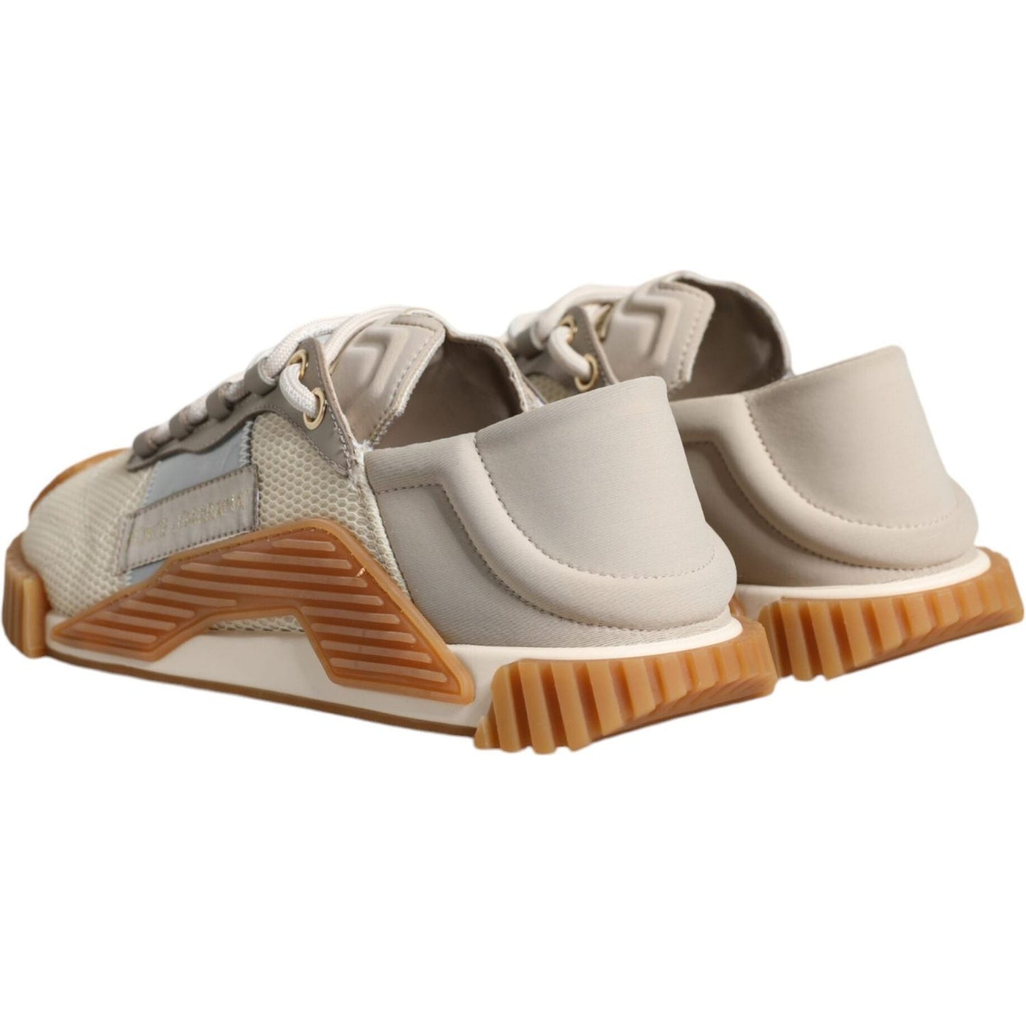 Dolce & Gabbana Beige Lace Up Low Top NS1 Sneakers Shoes Dolce & Gabbana