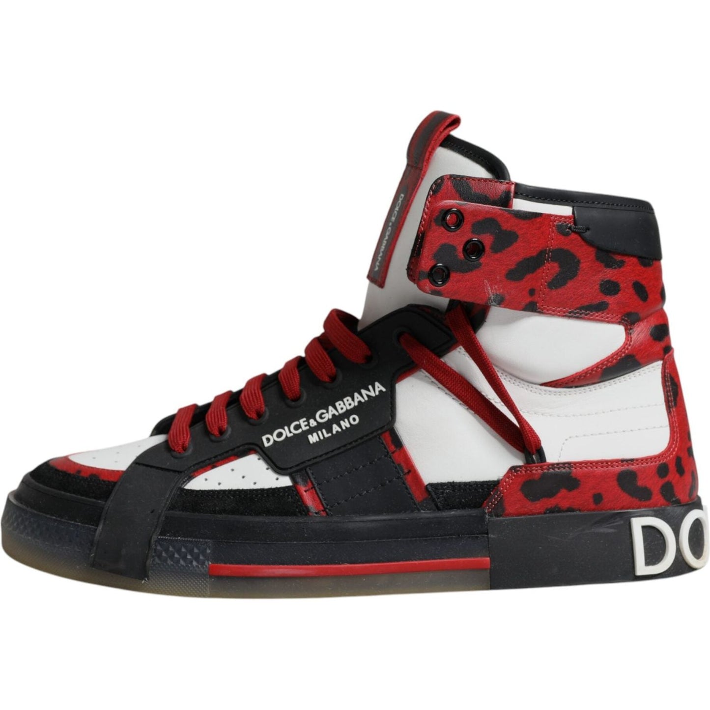 Dolce & Gabbana Multicolor Leather High Top Sneakers Shoes Dolce & Gabbana