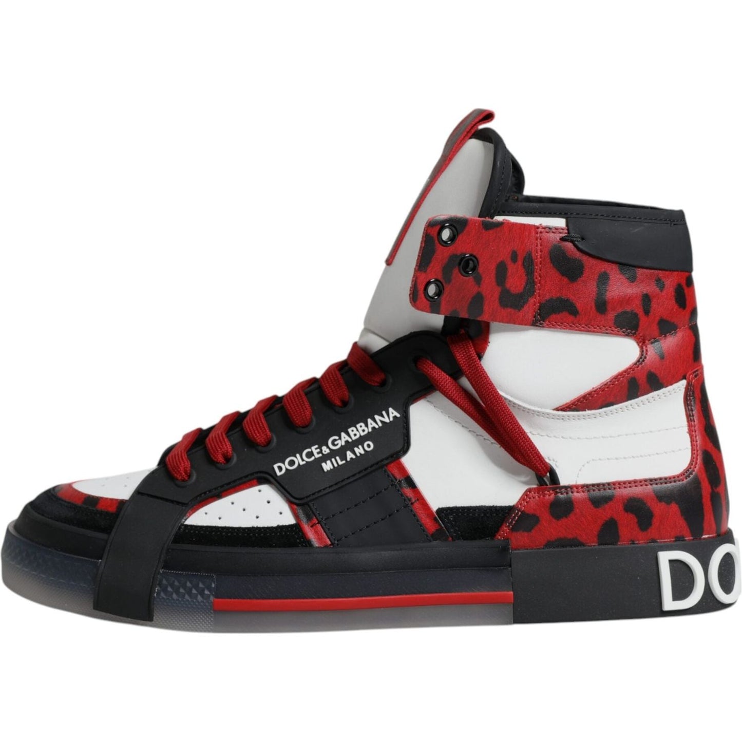 Dolce & Gabbana Multicolor Leather High Top Sneakers Shoes Dolce & Gabbana