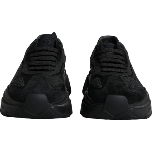 Dolce & Gabbana Black Leather Daymaster Low Top Sneakers Shoes Dolce & Gabbana