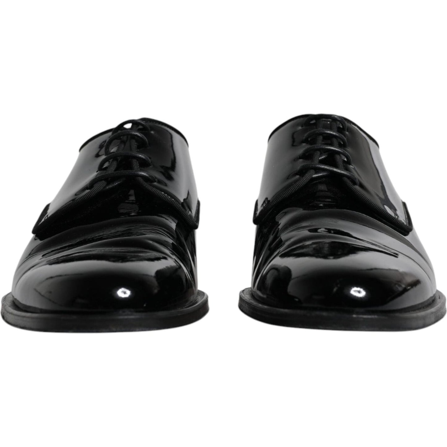 Dolce & Gabbana Black Leather Lace Up Men Derby Formal Shoes Dolce & Gabbana