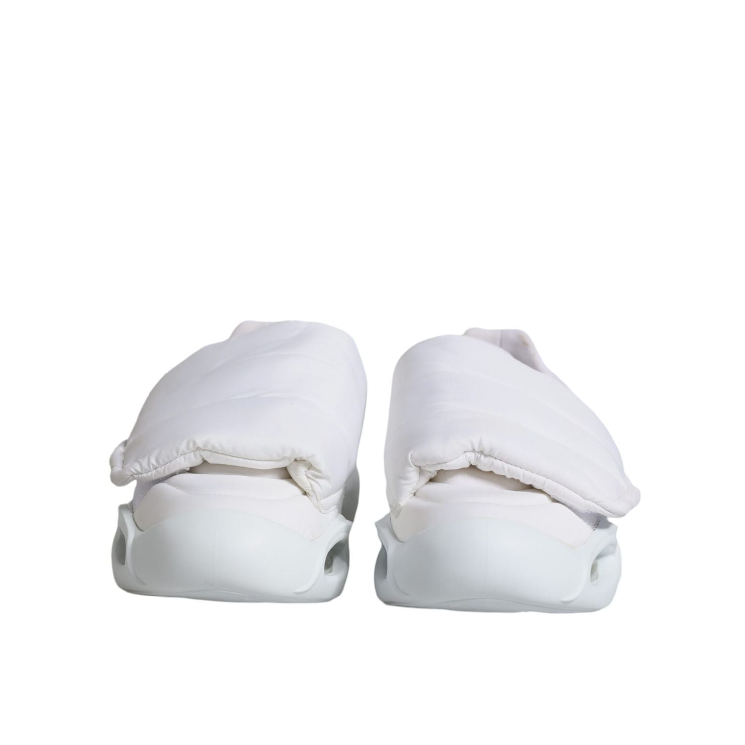 Dolce & Gabbana White Padded Fabric Low Top Sneakers Shoes