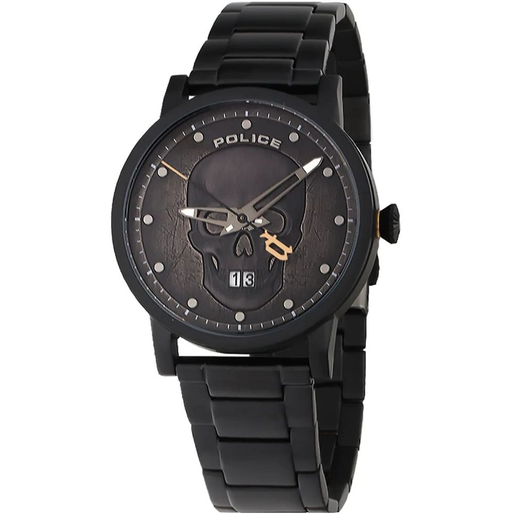 Police Black Leather Watch Police