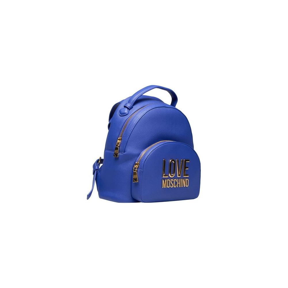 Love Moschino Blue Polyethylene Backpack Love Moschino