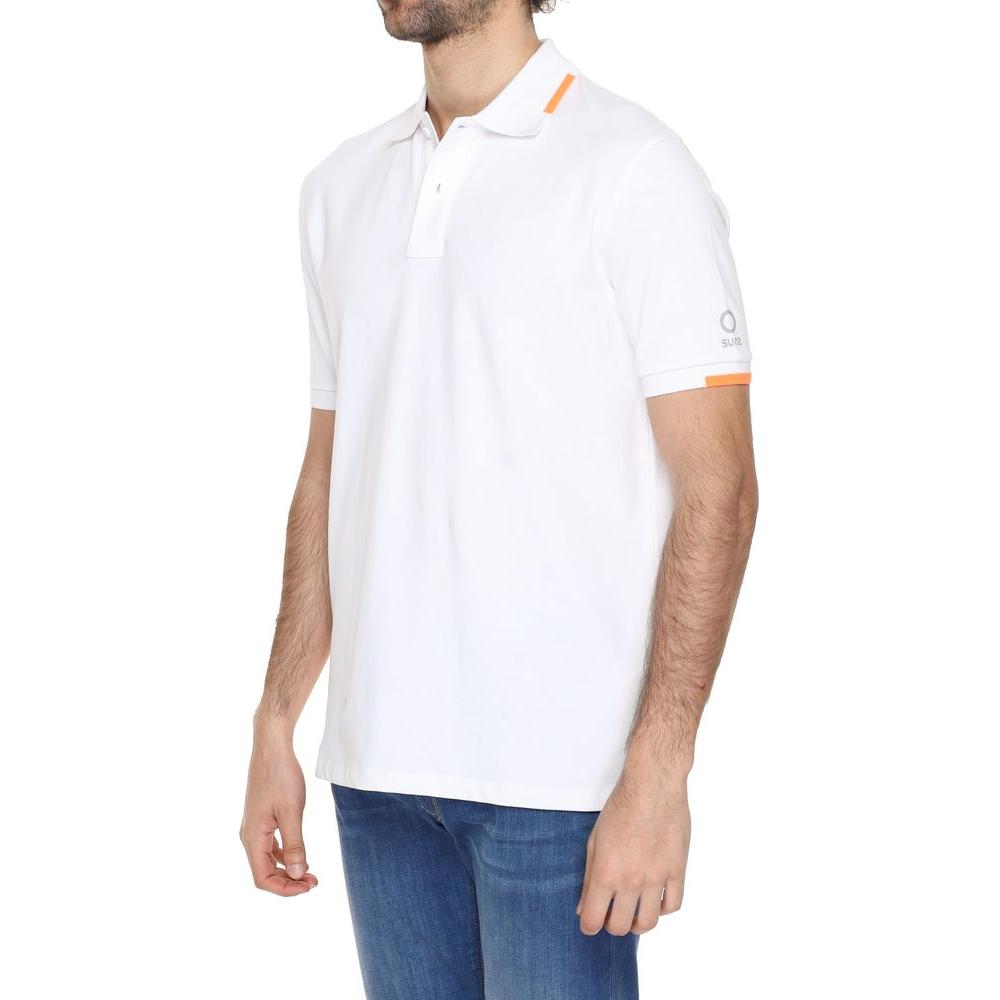 Suns White Cotton Polo Shirt Suns