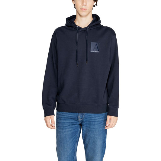 Armani Exchange Blue Cotton Sweater Armani Exchange