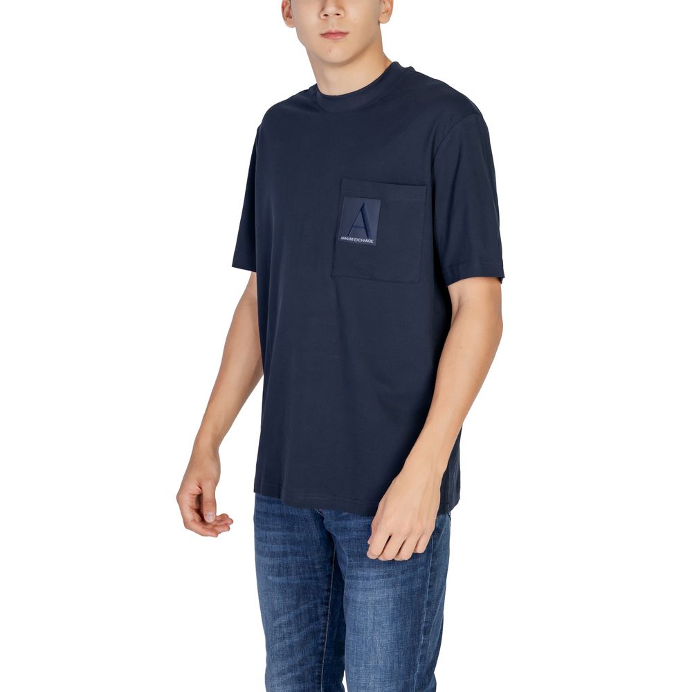 Armani Exchange Blue Cotton T-Shirt Armani Exchange