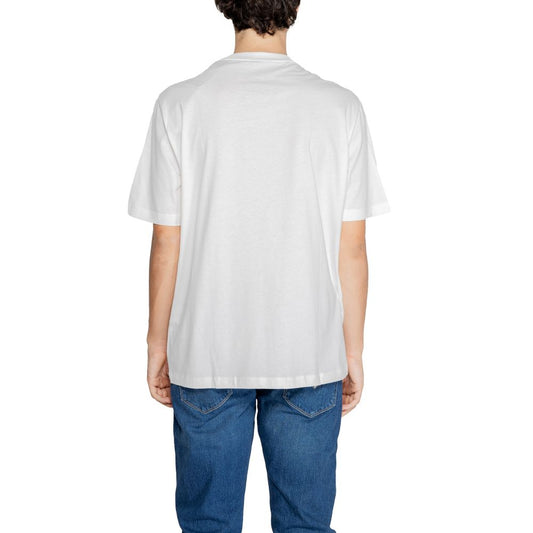 Armani Exchange White Cotton T-Shirt Armani Exchange