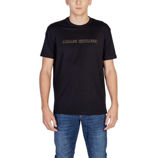 Armani Exchange Black Cotton T-Shirt Armani Exchange