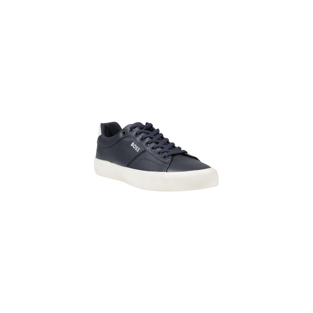 Hugo Boss Blue Leather Sneaker Hugo Boss