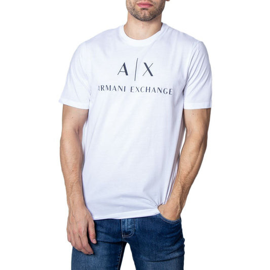 Armani Exchange White Cotton T-Shirt Armani Exchange