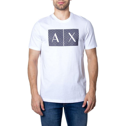 Armani Exchange White Cotton T-Shirt Armani Exchange