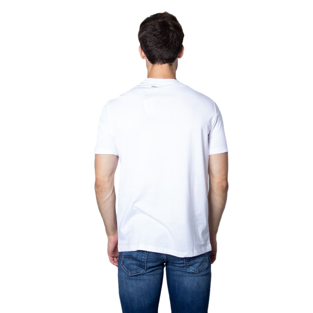 Armani Exchange White Cotton T-Shirt Armani Exchange