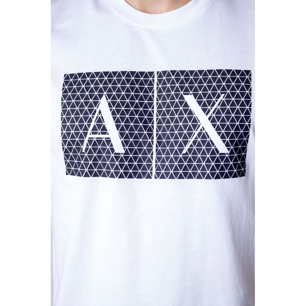 Armani Exchange White Cotton T-Shirt Armani Exchange