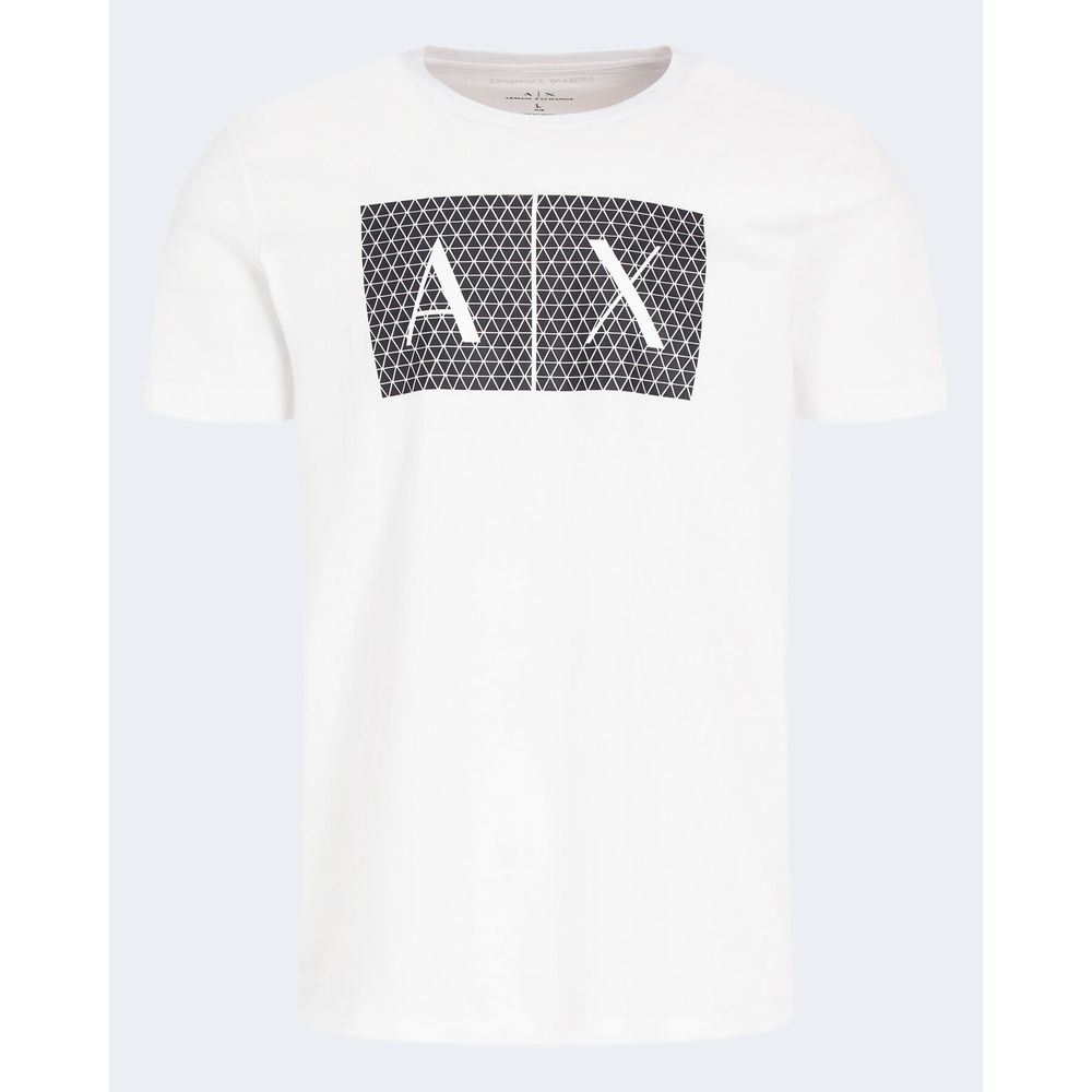 Armani Exchange White Cotton T-Shirt Armani Exchange