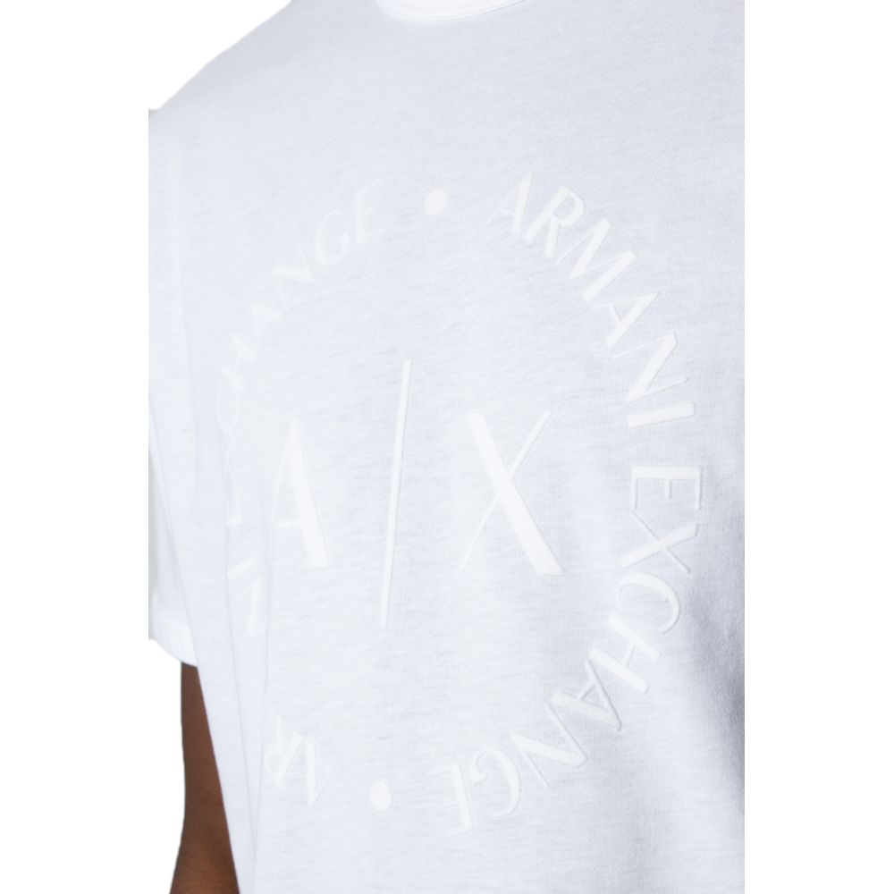 Armani Exchange White Cotton T-Shirt Armani Exchange