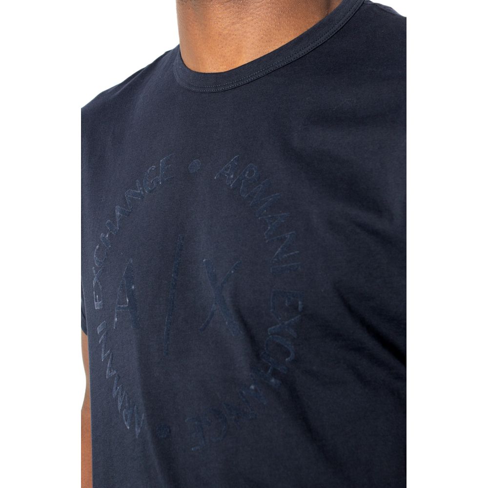 Armani Exchange Blue Cotton T-Shirt Armani Exchange