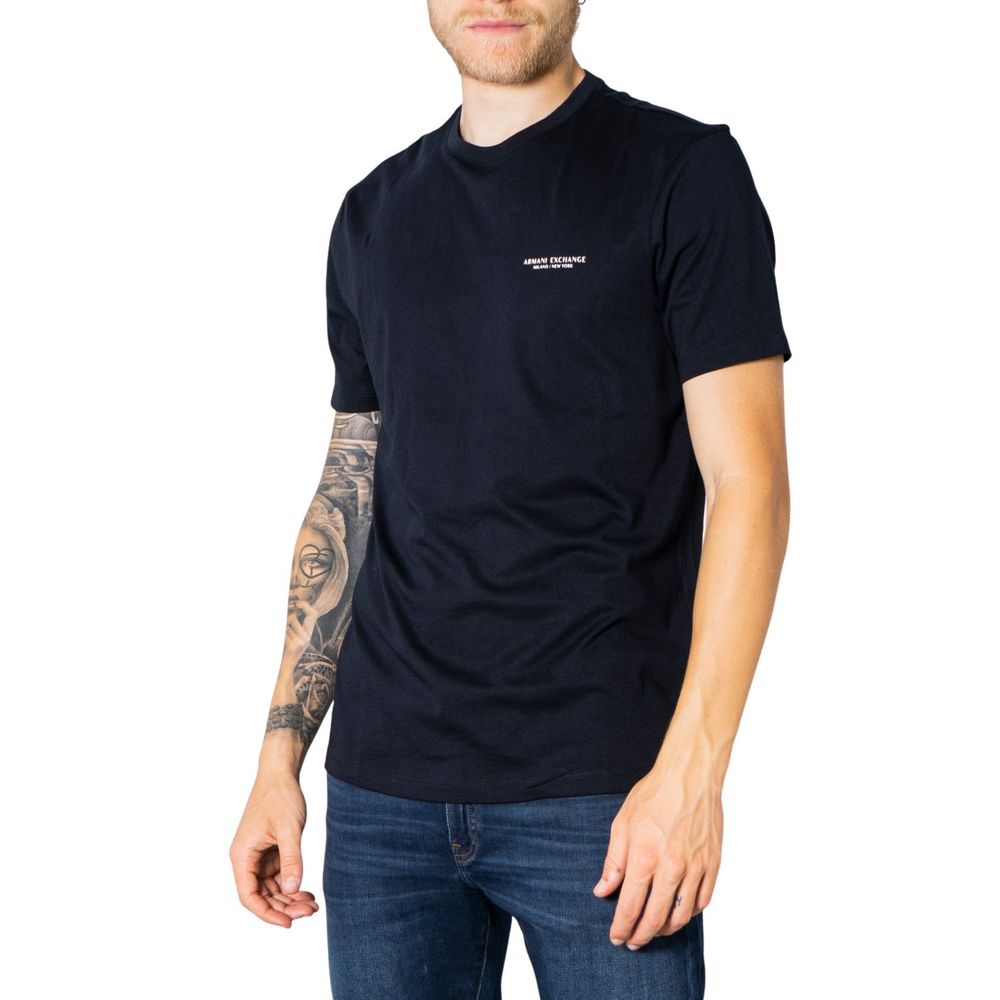 Armani Exchange Blue Cotton T-Shirt Armani Exchange